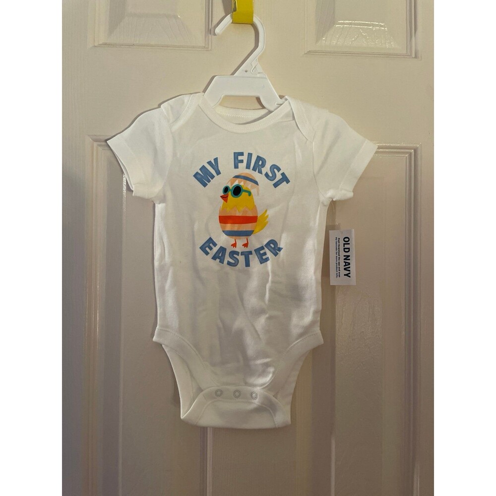 Old Navy My First Easter Baby Bodysuit 3/6mon NWT